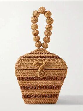 Cult Gaia Suri Rattan Top-Handle Bag